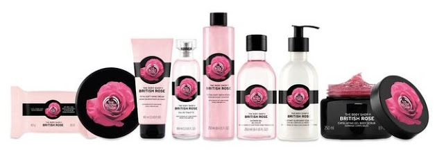 BRITISH ROSE THE BODYSHOP RANGE